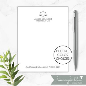 Scales of Justice Notepad, Personalized notepad for Lawyer, Attorney notepad, Gift for Attorney, Gift for Lawyer, Law School Grad Gift