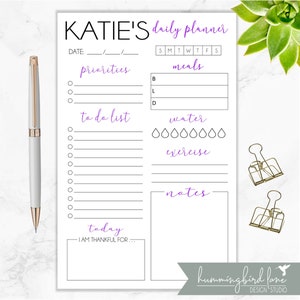 Daily Planner Notepad, Personalized Notepad, Organization, To Do Lists, Productivity