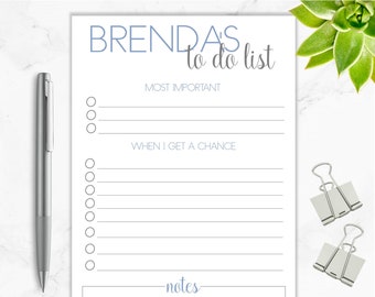 Personalized To-Do List, Notepad, Daily Planner Notepad, Personalized Notepad, Organization, To Do Lists, Productivity
