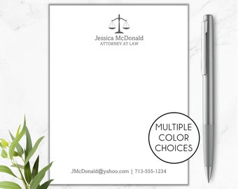 Scales of Justice Notepad, Personalized notepad for Lawyer, Attorney notepad, Gift for Attorney, Gift for Lawyer, Law School Grad Gift