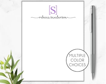 Personalized Notepad, Personalized Initial Note Pad, Large Notepad, Small Notepad, Custom Notepad, Monogram Note pad, Stationery, Gift