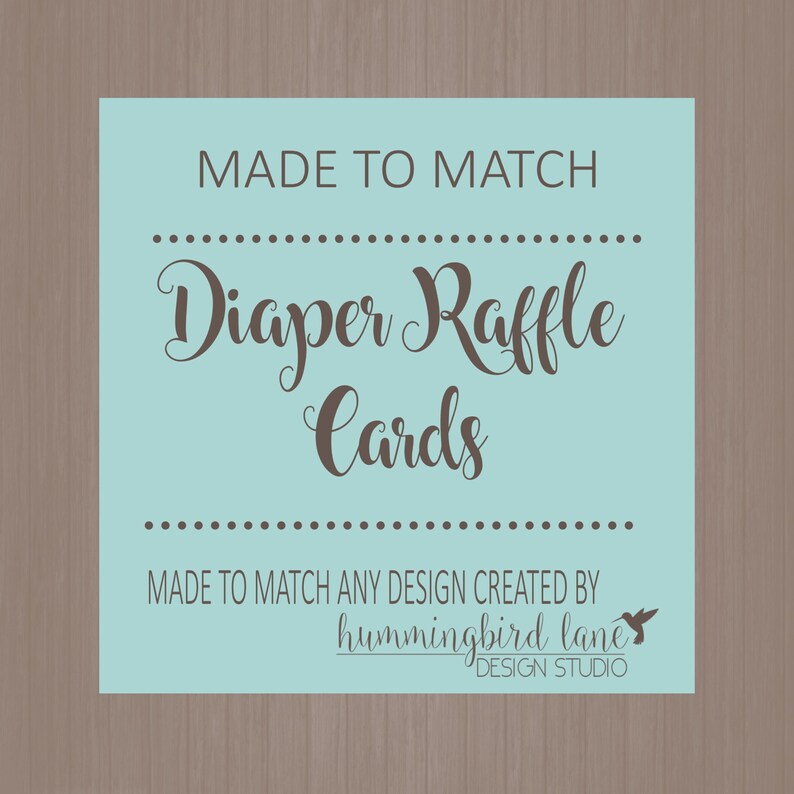 diaper raffle tickets printed or diy printable made to etsy
