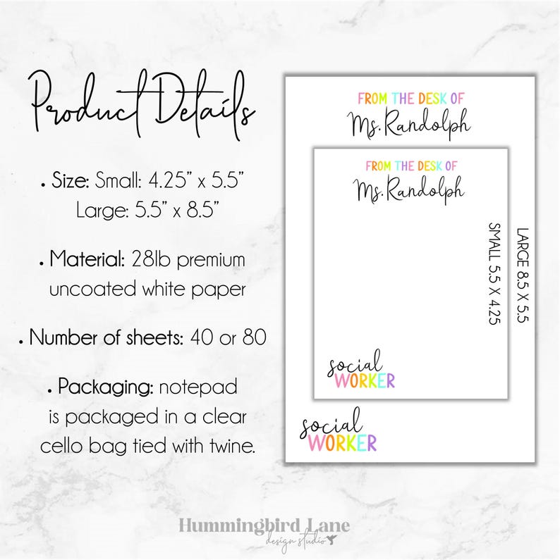 School Social Worker Notepad, Personalized Social Worker Notepad, Gift for Social worker, School Social Worker Christmas Gift