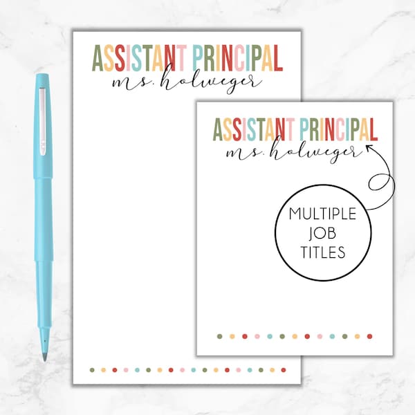 Bloc de notas para subdirector/a, bloc de notas personalizado, regalo para subdirector/a, regalo de Navidad para subdirector/a, regreso a clases.