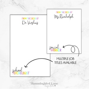 School Social Worker Notepad, Personalized Social Worker Notepad, Gift for Social worker, School Social Worker Christmas Gift