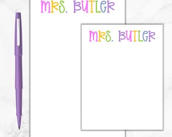 Teacher Notepad, Personalized Teacher Notepad, Gift for Teachers, Teacher Christmas Gift, Teacher Appreciation Gift