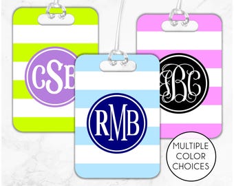 Personalized Baggage Tag, Monogram Luggage Tag, Custom Travel Accessory, Suitcase ID Tag, Gift for Traveler, Stroller Tag, Car Seat Tag