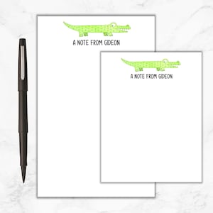 Alligator Notepad, Personalized Notepad, Personalized Note Pad, Kids Stationery, Personalized Gift, Custom Notepad, Gift for Kids
