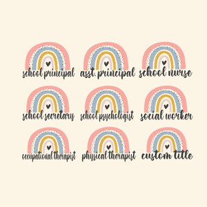 School Psychologist Notepad, Personalized School Staff Notepad, Rainbow Gift bild 6