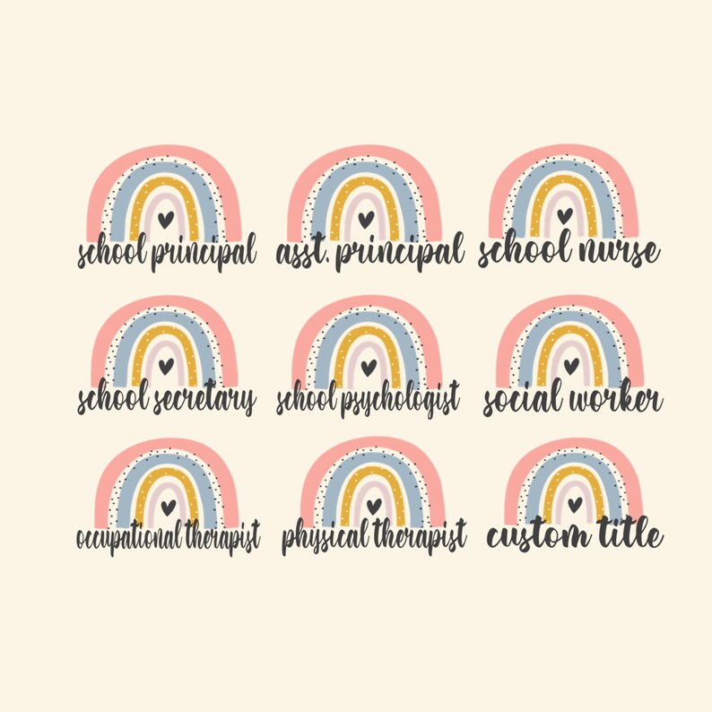 School Psychologist Notepad, Personalized School Staff Notepad, Rainbow Gift bild 6