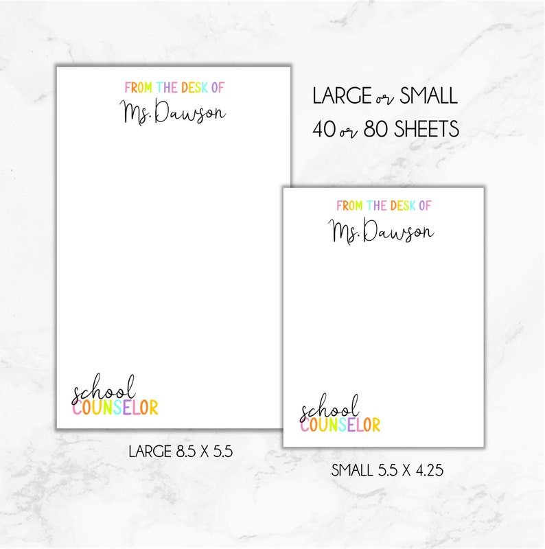 School Counselor Notepad, Personalized Counselor Notepad, Gift for School Counselor, School Counselor Christmas Gift, Back To School
