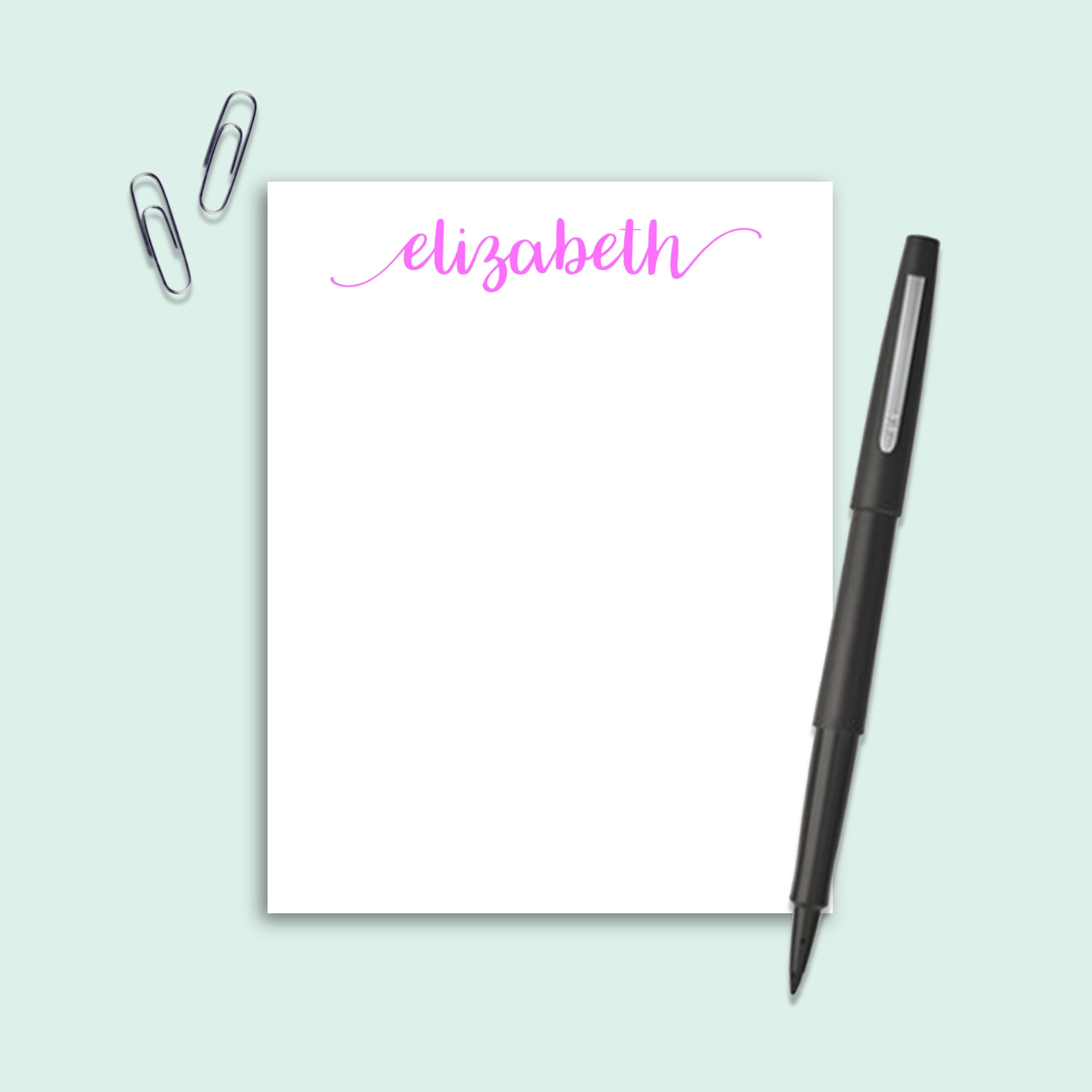 Custom Name Notepad, Personalized Stationery Gift - Etsy
