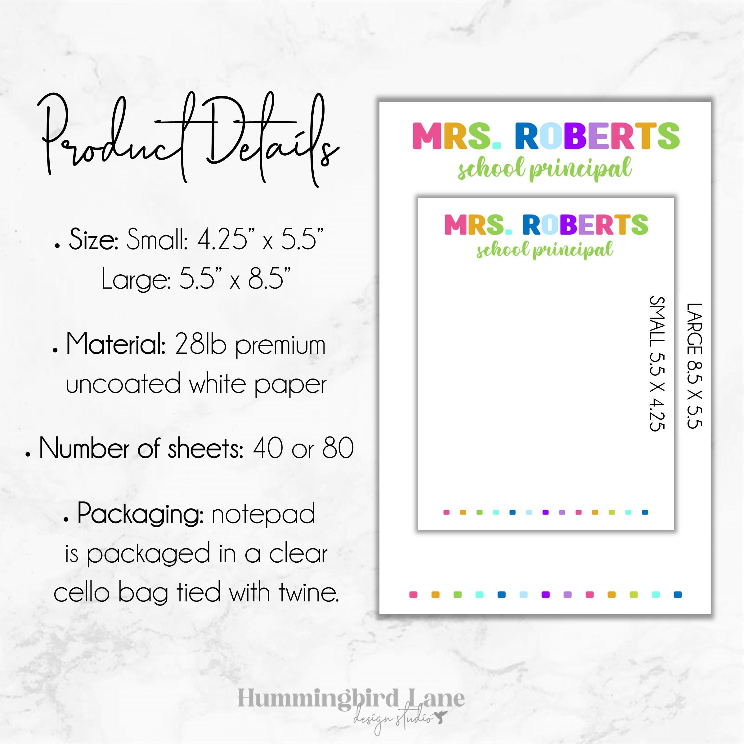 Secretary Notepad School Principal Notepad, School Counselor Notepad, School Nurse ...