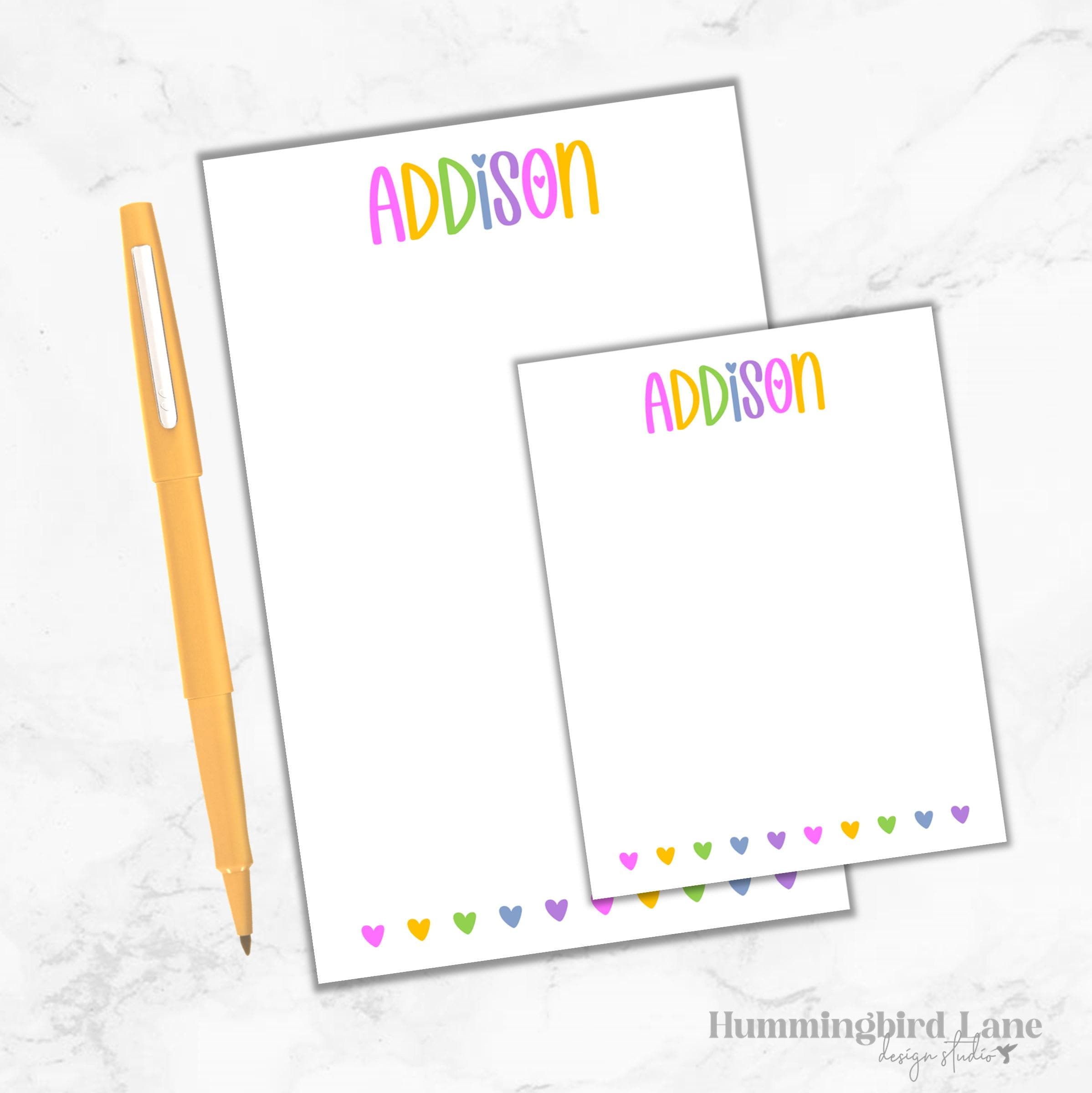 Rainbow Name Notepad, Personalized Notepad, Multicolor Notepad, Custom ...