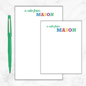 Personalized Notepad, Custom Notepad, Personalized Stationery Gift, Note Pad, Teacher Gift, Gift for Kids, Kids Stationery