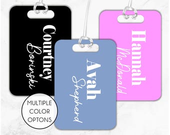 Metal Luggage Tag, Personalized Aluminum Tag, Travel Gift, Bag ID, Suitcase tag, Backpack tag, Airplane Travel Tag, Gift For Traveler