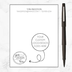 Custom Logo Notepad, Custom Design Notepad, Your Logo Here, Personalized Business Notepad, Custom Business Notepad, Personalized Stationery