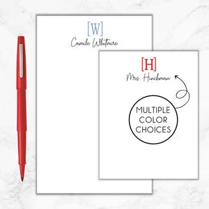 Personalized Notepad, Personalized Initial Note Pad, Large Notepad, Small Notepad, Custom Notepad, Monogram Note pad, Stationery, Gift