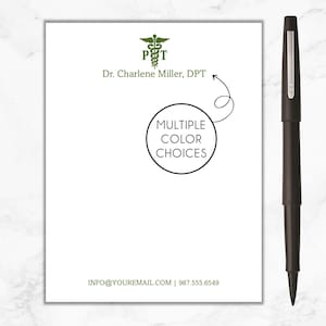 Physical Therapist Notepad, Doctor of Physical Therapy, DPT Note Pad, DPT Graduation Gift, New Physical Therapist Gift, Personalized Gift