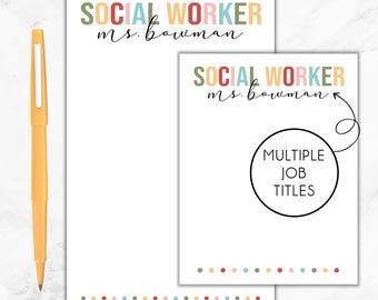 Libreta para trabajadores sociales, Libreta personalizada, Regalo para trabajadores sociales, Regalo para trabajadores sociales escolares, Semana de agradecimiento a los trabajadores sociales