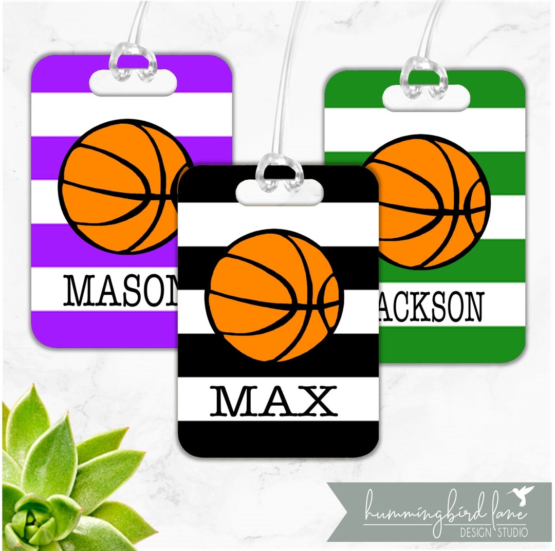 Basketball Luggage Tag, Basketball Bag Tag, Gift for Basketball Players