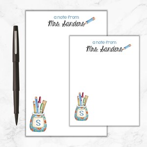 Teacher Notepad, Personalized Teacher Notepad, Custom Stationery, Teacher Gift, Teacher Appreciation Gift, Back to School, Gift for Teacher