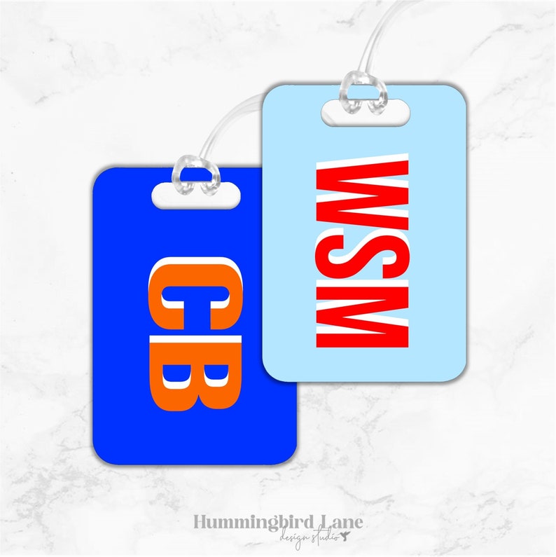 Shadow Monogram Aluminum Luggage Tag