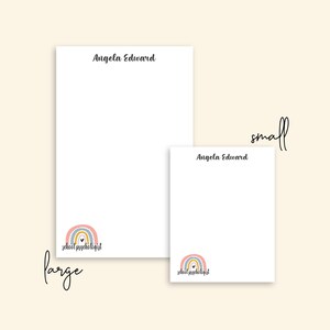 School Psychologist Notepad, Personalized School Staff Notepad, Rainbow Gift bild 3
