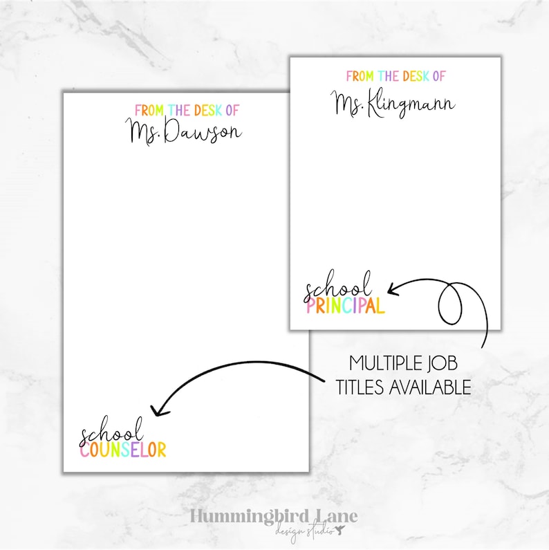 School Counselor Notepad, Personalized Counselor Notepad, Gift for School Counselor, School Counselor Christmas Gift, Back To School