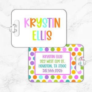 Personalized Backpack Tag for Girls