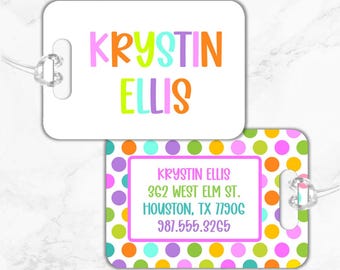 Personalized Backpack Tag for Girls