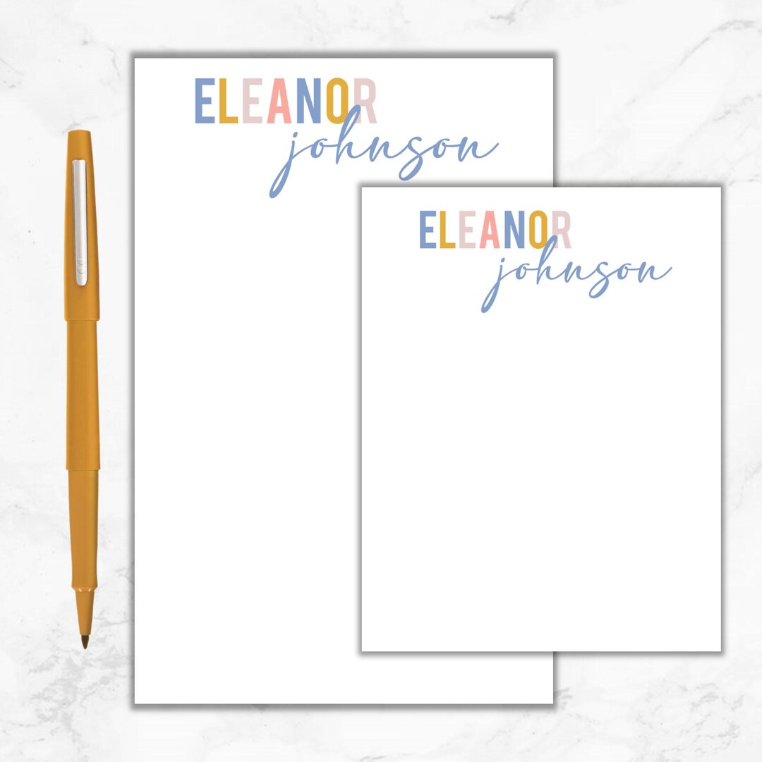 Custom Notepad, Name Notepad, Personalized Notepad, Customized Notepad ...