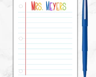 Teacher Notepad, Personalized Teacher Notepad, Gift for Teachers, Teacher Christmas Gift, Teacher Appreciation, Back to School