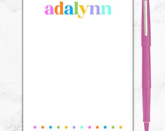 Custom Name Notepad, Personalized Notepad, Teacher Notepad, Cute Notepad for Girls, Customized Notepad, Personalized Notepads, Gift