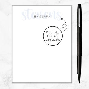 Personalized Notepad, Personalized Couples Notepad, Wedding Stationery, Wedding Notepad, Wedding Gift, Couples Stationery, Bridal Shower