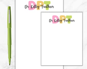 DPT Notepad, Doctor of Physical Therapy, Physical Therapist Note Pad, DPT Graduation Gift, New Physical Therapist Gift, Personalized Gift