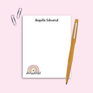 School Psychologist Notepad, Personalized School Staff Notepad, Rainbow Gift bild 7