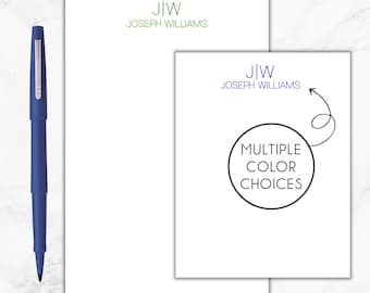 Bloc de notas personalizado, Bloc de notas con iniciales personalizado, Bloc de notas masculino, Bloc de notas profesional, Bloc de notas para hombres, Bloc de notas simple, Monograma