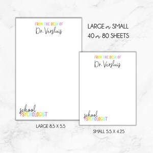 School Psychologist Notepad, Personalized Psychologist Notepad, Gift for School Psychologist, School Psychologist Christmas Gift