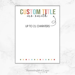 School Counselor Notepad, Personalized Counselor Notepad, Gift for School Counselor, School Conselor Christmas Gift, Back To School