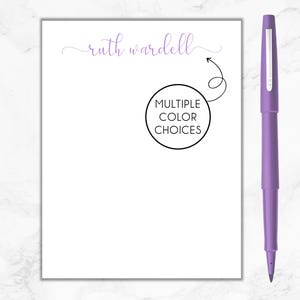 Personalized Notepad, Personalized Script Note Pad, Simple Script Notepad, Custom Notepad, Gift For Women, Personalized Stationery