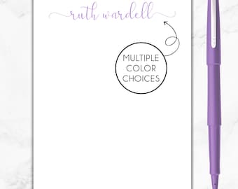 Personalized Notepad, Personalized Script Note Pad, Simple Script Notepad, Custom Notepad, Gift For Women, Personalized Stationery