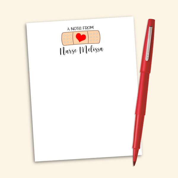 Nurse Notepad, Band Aid Notepad, Nurse Gift, Personalized notepad, Medical Notepad, Nurse Graduation Gift, Gift for Nurse, Custom Notepad