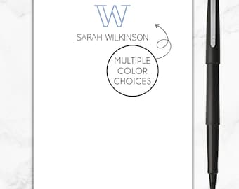 Personalized Notepad, Personalized Initial Note Pad, Large Notepad, Small Notepad, Custom Notepad, Monogram Note pad, Stationery, Gift