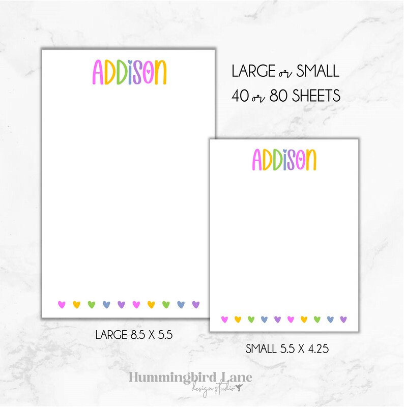 Rainbow Name Notepad, Personalized Notepad, Multicolor Notepad, Custom ...