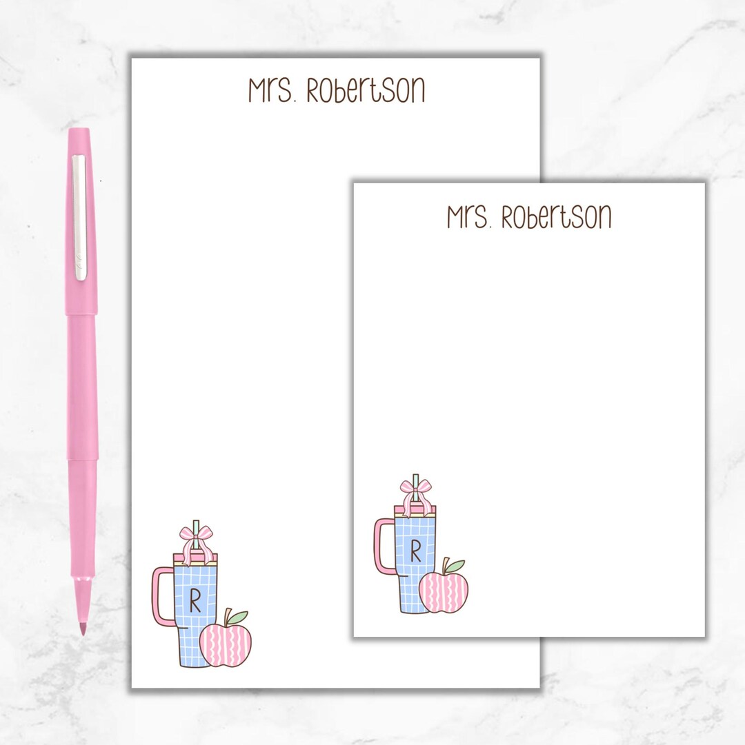Teacher Notepad, Personalized Teacher Notepad, Gift for Teachers ...