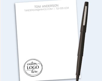 Custom Logo Notepad, Business Notepad, Personalized Company Stationery