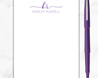 Personalized Notepad, Personalized Initial Note Pad, Large Notepad, Small Notepad, Custom Notepad, Monogram Note pad, Stationery, Gift