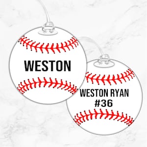 Personalized Baseball Bag Tag, Sports Bag Tag, Custom Name Tag, Baseball Tag, Team Gift, Baseball Fan Gift, Kids Sports Bag Tag, Luggage Tag
