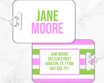 Personalized Backpack Tag, Girls bag tag, Luggage Tag, Diaper Bag Tag, Personalized Luggage Tag, Back to School, Custom Backpack Tag